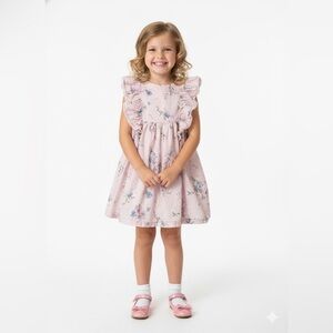 Catherine Malandrino Pink Floral Ruffle Dress